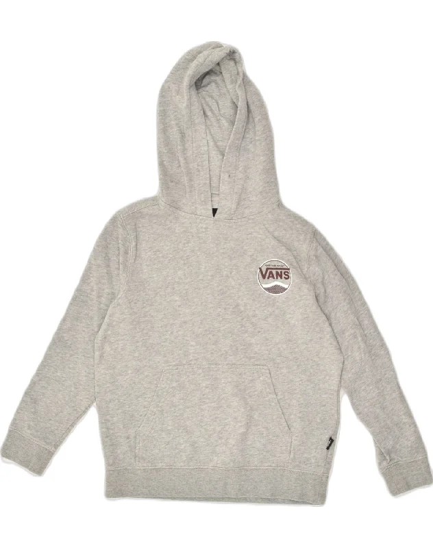 VANS Womens Graphic Hoodie Jumper UK 8 Small Grey Cotton