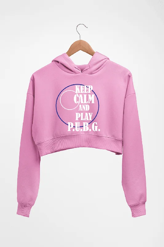 PUBG Keep Calm And Play Pubg Crop HOODIE FOR WOMEN