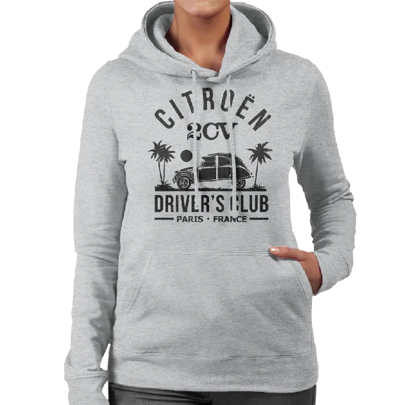 Citroën 2CV Driver's Club Black Beach Women's Hooded Sweatshirt