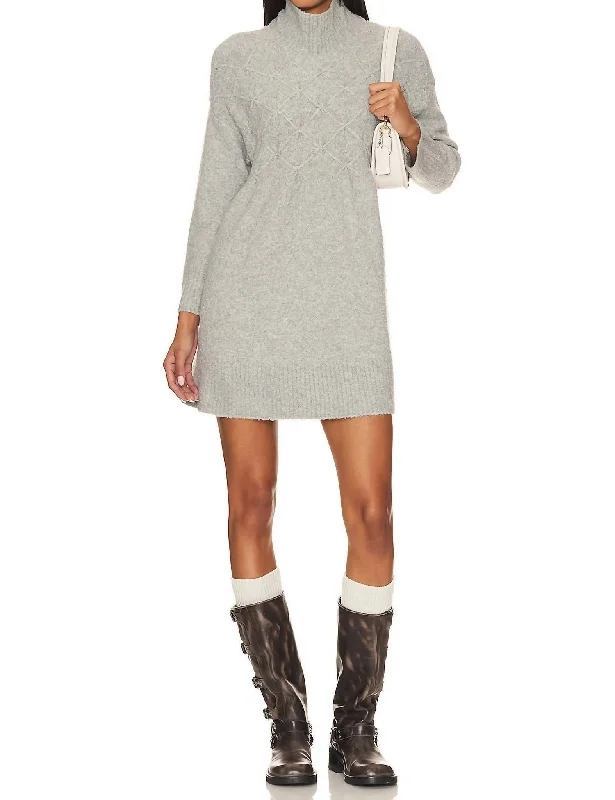 Jaci Sweater Dress In Heather Grey