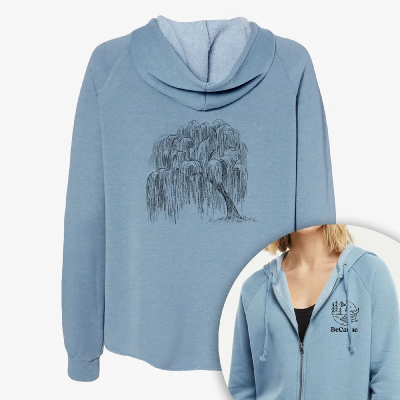 Weeping Willow - Salix babylonica - Women's Cali Wave Zip-Up Sweatshirt