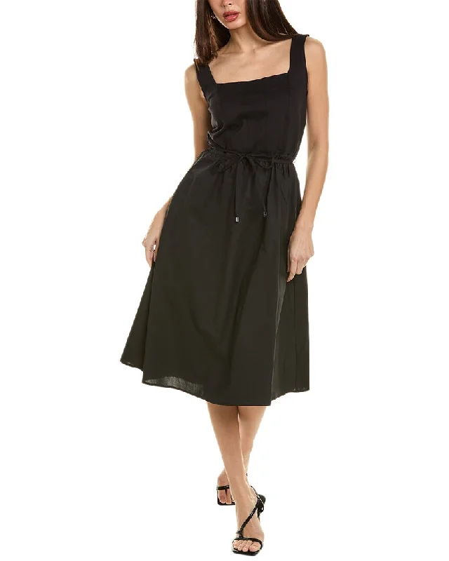 Ellen Tracy Mixed Media Midi Dress