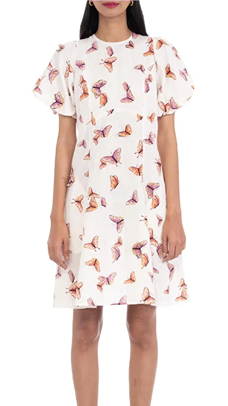 Gracia Dress In Butterfly Kaleidoscope