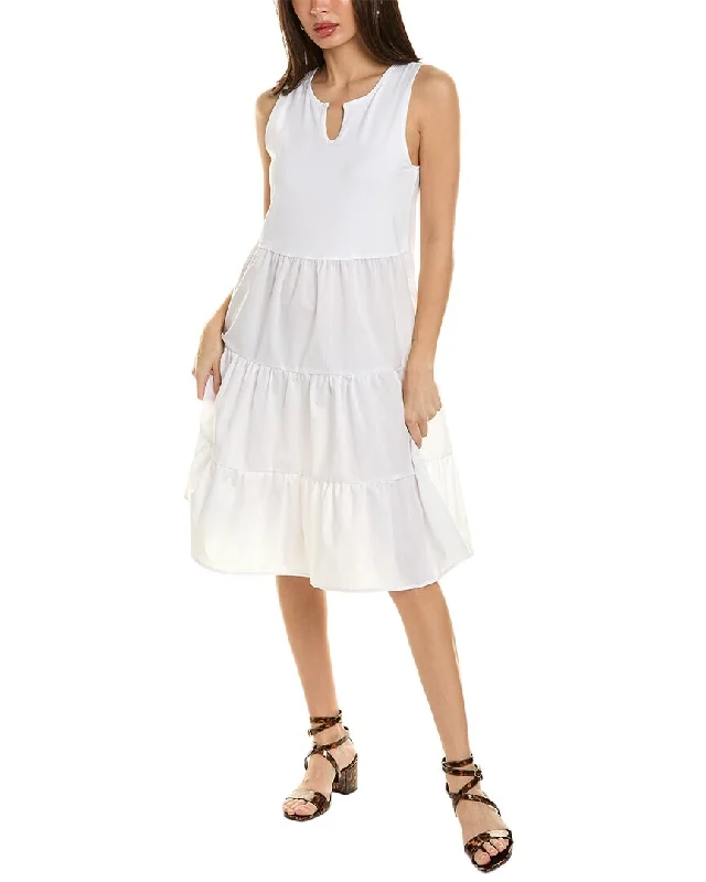 Ellen Tracy Tiered Midi Dress