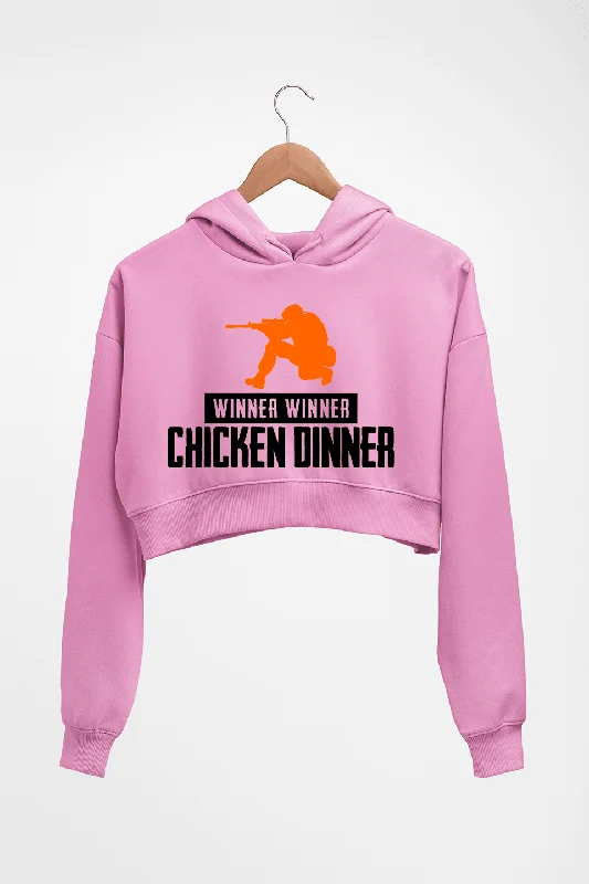 PUBG Winner Winner Chicken Dinner Crop HOODIE FOR WOMEN