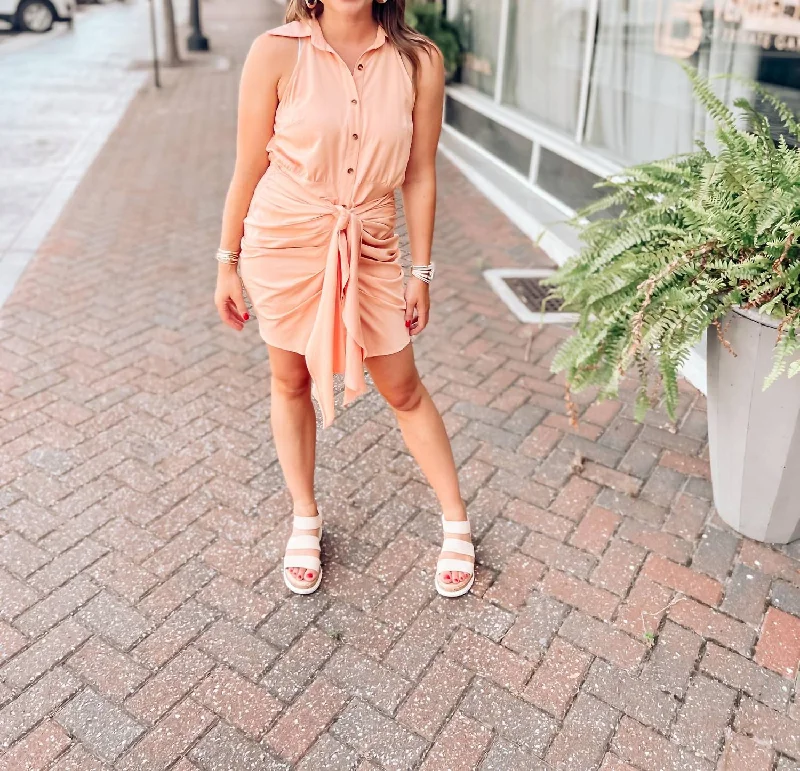 Picnic Dress In Apricot