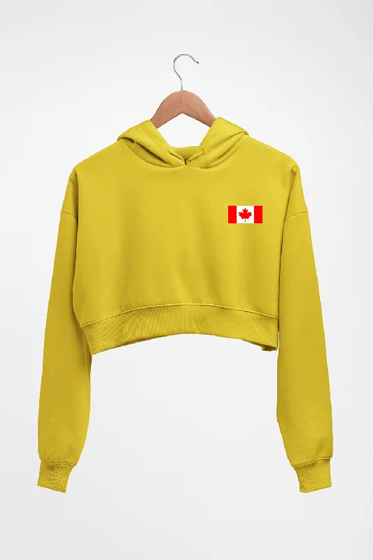 Canada Flag Crop HOODIE FOR WOMEN