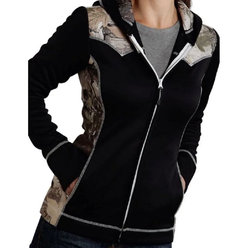 Women's Roper Black & Camo Hooded Jacket