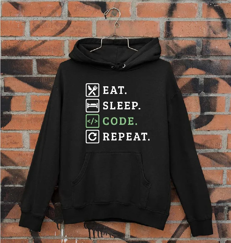 Eat Sleep Code Repeat Unisex Hoodie for Men/Women