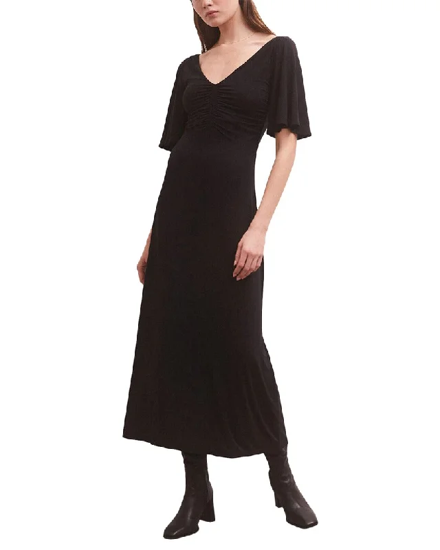 Z SUPPLY Kara Flutter Sleeve Midi Dress