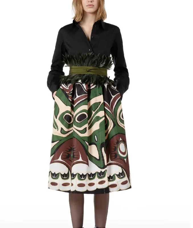 Elenat Faille Dress In Totem