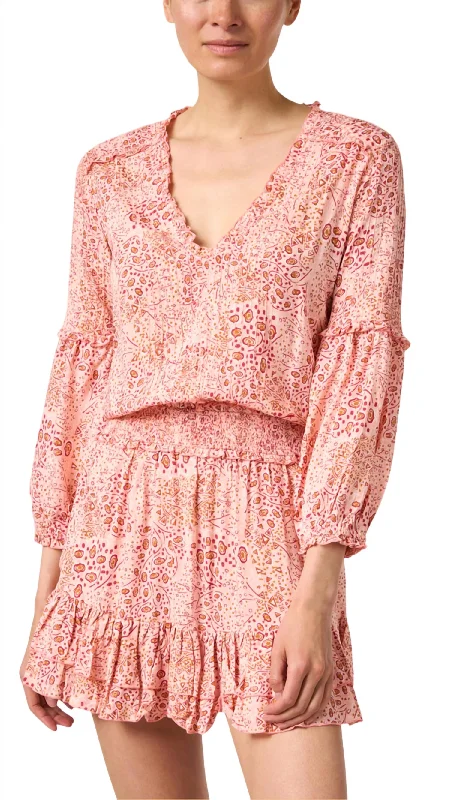 Ilona Dress In Pink Print