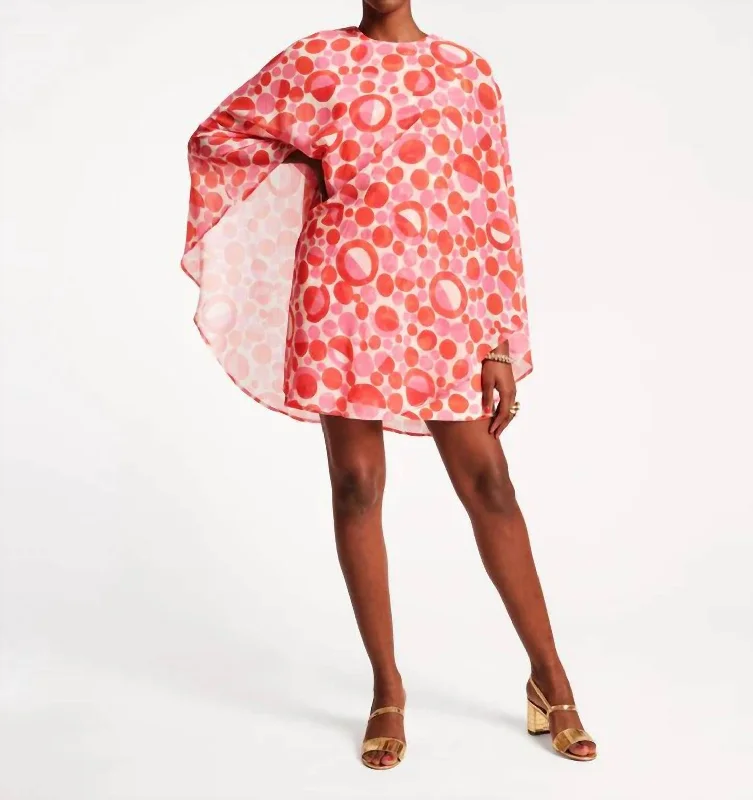 Bree Mini Dress In Pink Prosecco Print