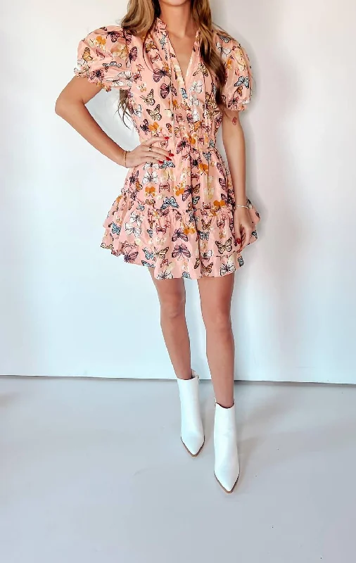 Flutter Dress In Clementine