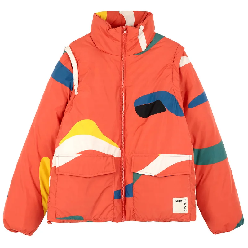 Brushstrokes Puffer Jacket by Bobo Choses Womenswear