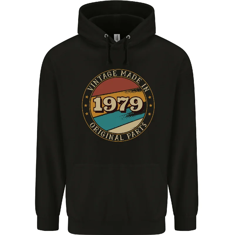 45th Birthday  Vintage Made In 1979 Mens 80% Cotton Hoodie