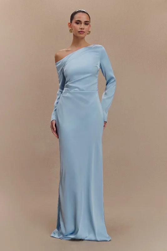 Avery Long Sleeve Maxi Dress - Cornflower Blue