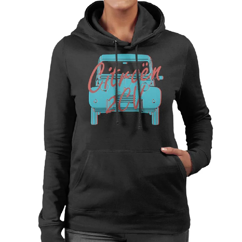 Citroën 2CV Graphic Style Women's Hooded Sweatshirt