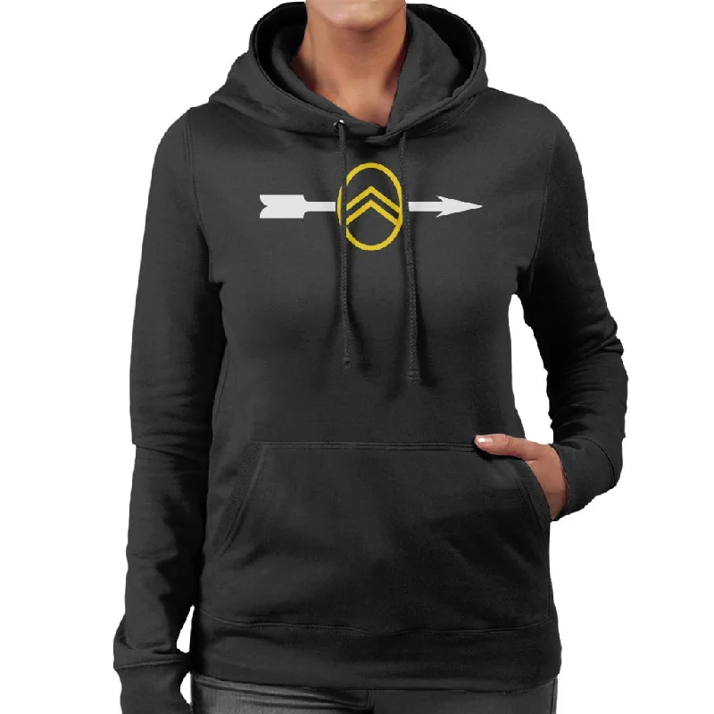 Citroën 1922 Badge White Arrow Logo Women's Hooded Sweatshirt