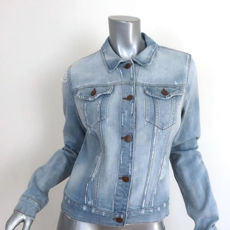 J Brand Haven Jean Jacket Light Blue Stretch Denim Size Medium