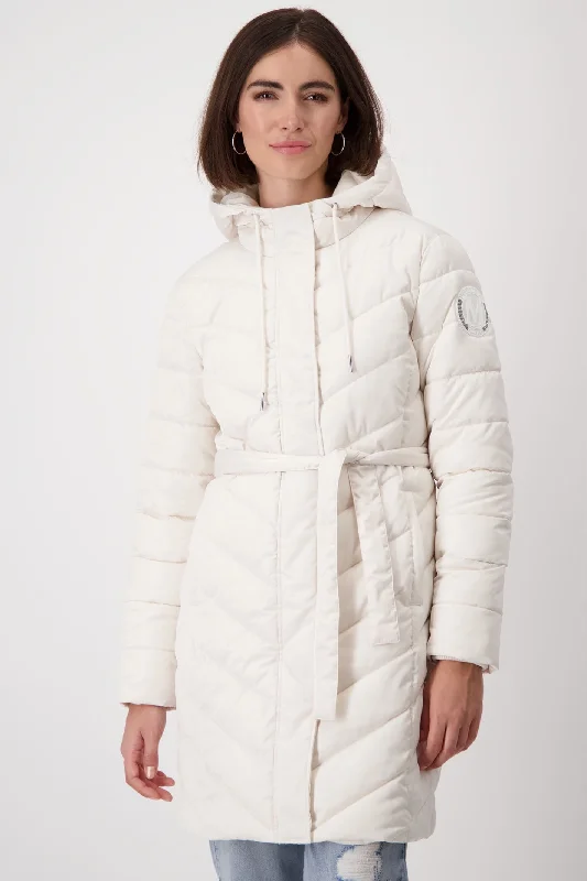 Monari 808007 Sandshell Cream Coat With Hood