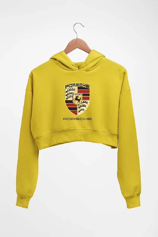 Porsche Logo Crop HOODIE FOR WOMEN