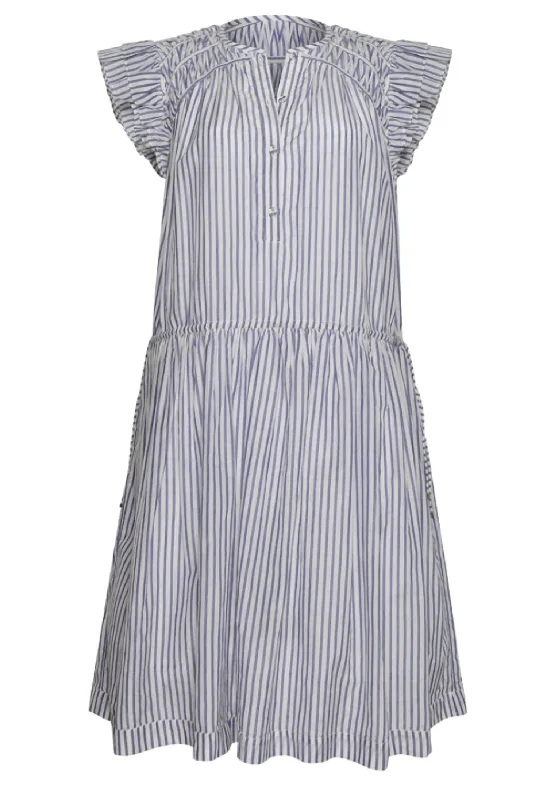 Valeria Dress In Blue Stripe