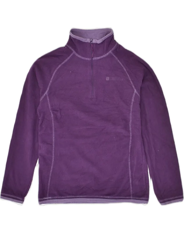 MOUNTAIN WAREHOUSE Womens Zip Neck Fleece Jumper UK 8 Small  Purple