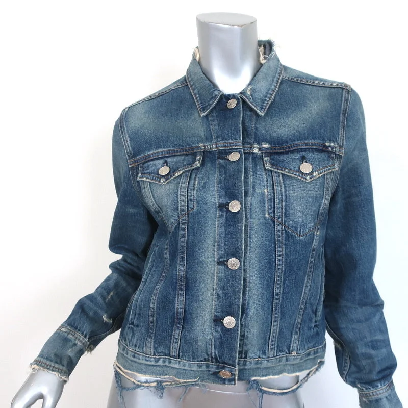 Rag & Bone Monterey Distressed Denim Jacket Size Small Jean Jacket