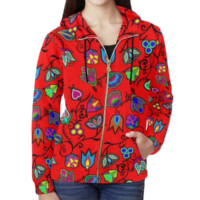 Indigenous Paisley - Dahlia Full Zip Hoodie for Women