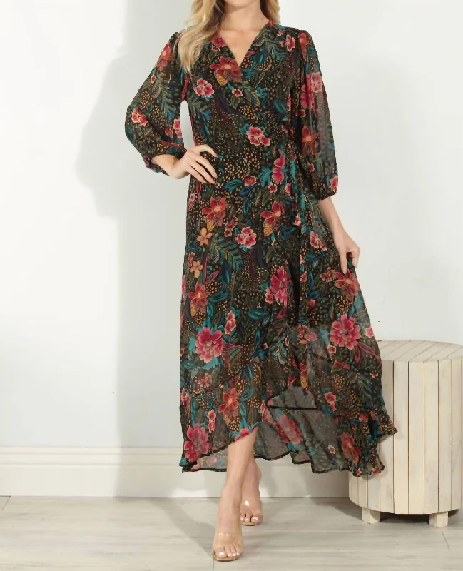 Marani Wrap Dress In Multi