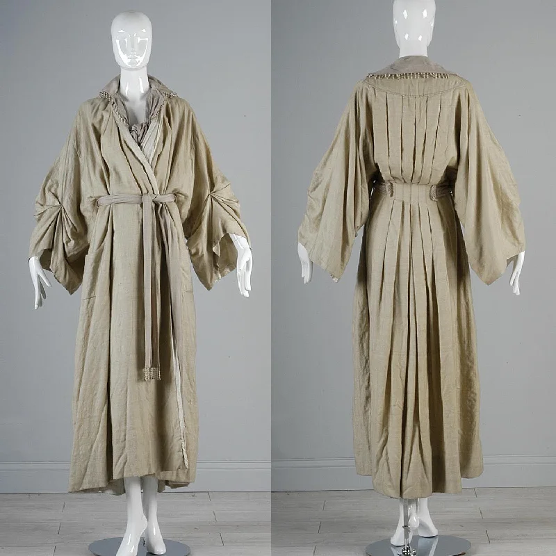 Edwardian Walking Coat with Dramatic Sleeves and Pleated Back