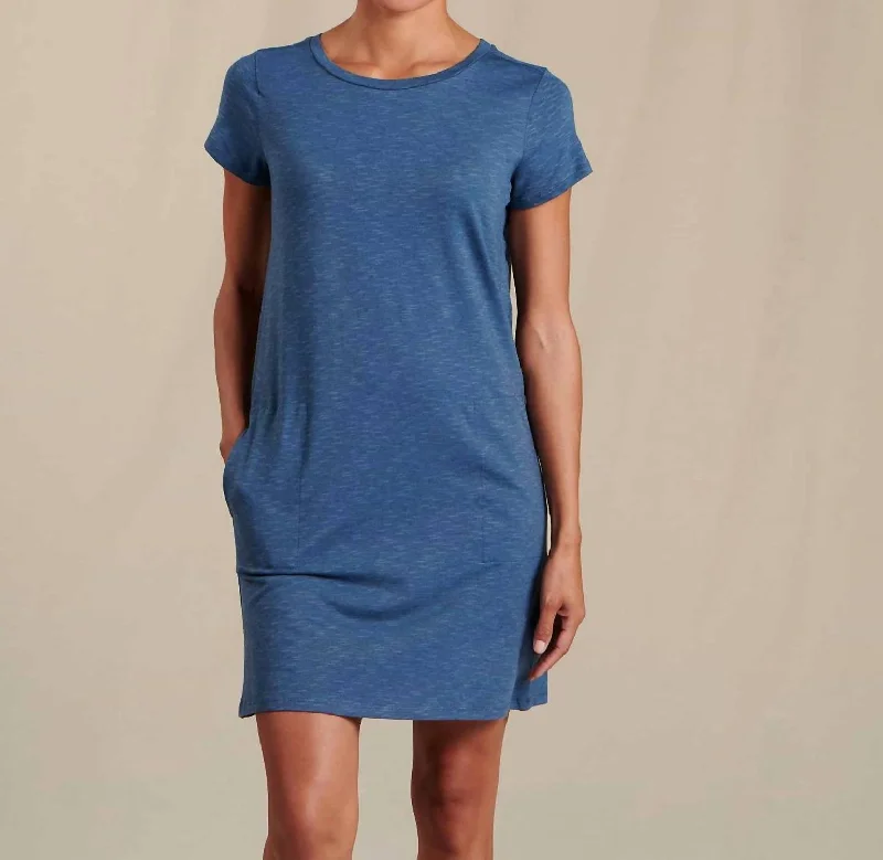 Windmere Ii Short Sleeve Dress In Enamel Blue