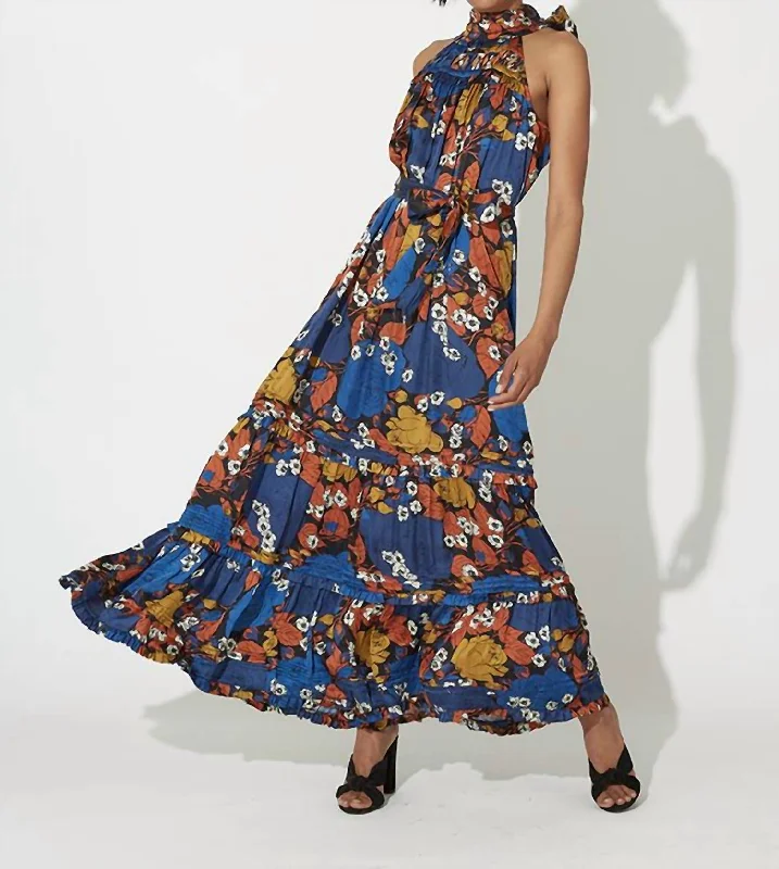 Camille Maxi Dress In Blue