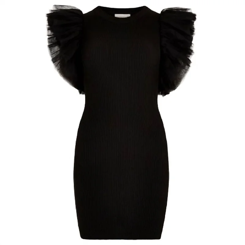 Extreme Tulle Sleeve In Black