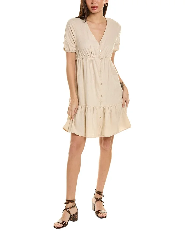 Ellen Tracy Linen-Blend Mini Dress