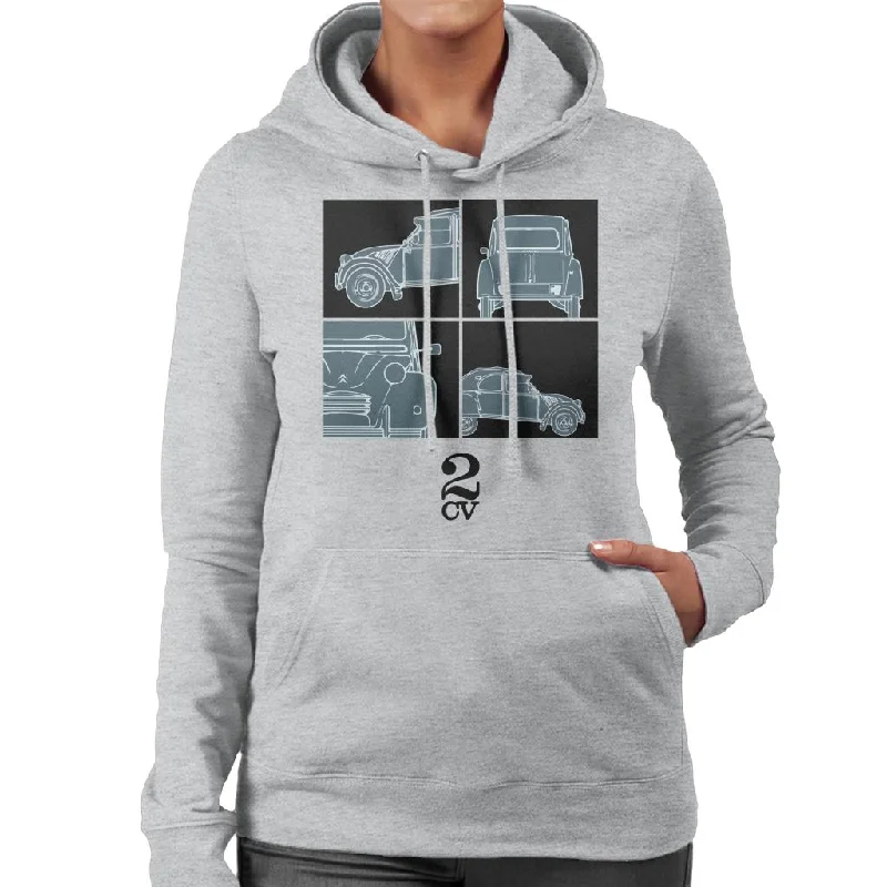 Citroën 2CV Black Glamour Close Ups Women's Hooded Sweatshirt