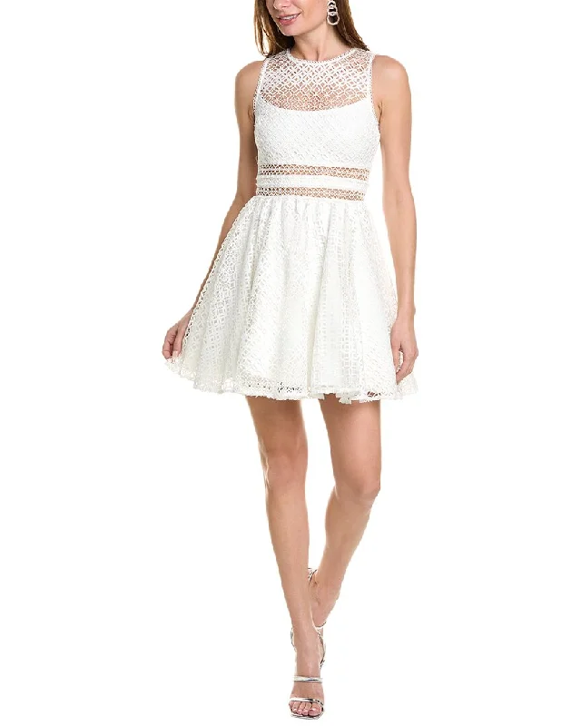 ML Monique Lhuillier Lace A-Line Dress