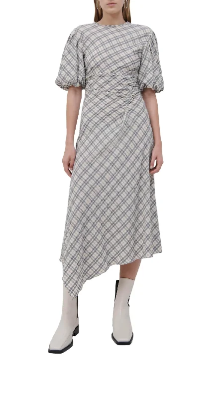 Marnie Plaid Dress In Ceramic Plaid