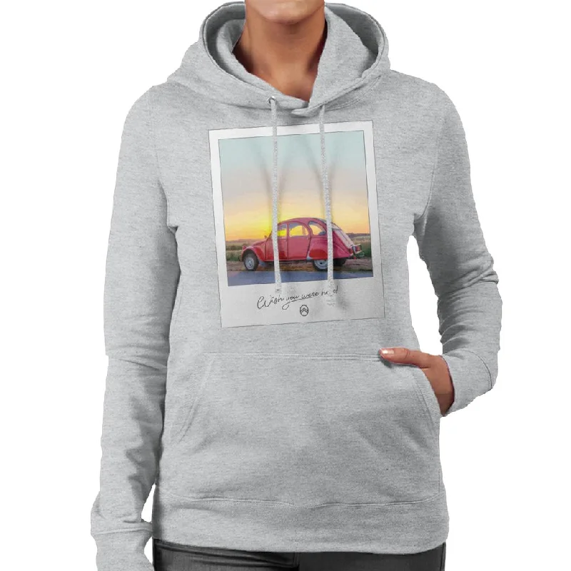 Citroën 2CV Wish You Were Here Photo For Light Women's Hooded Sweatshirt