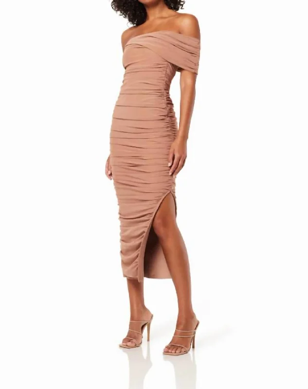 Miley Dress In Tan