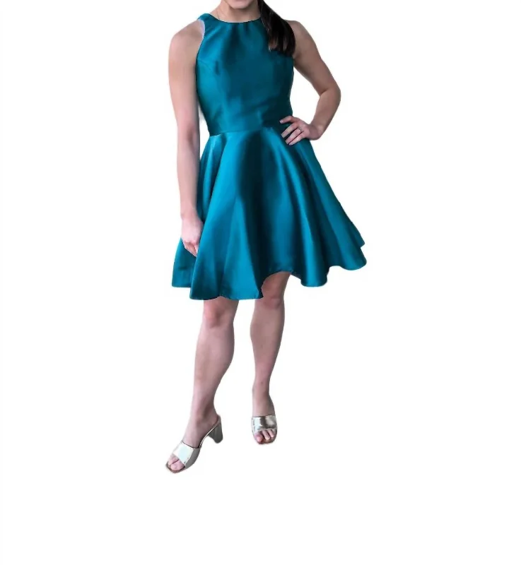 Cocktail Hour Dress In Teal