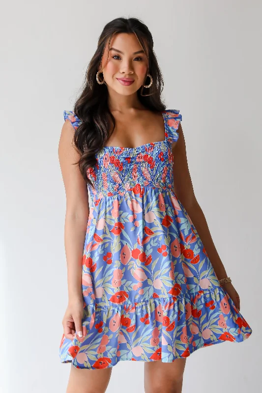 FINAL SALE - Sweet Breeze Blue Mini Dress