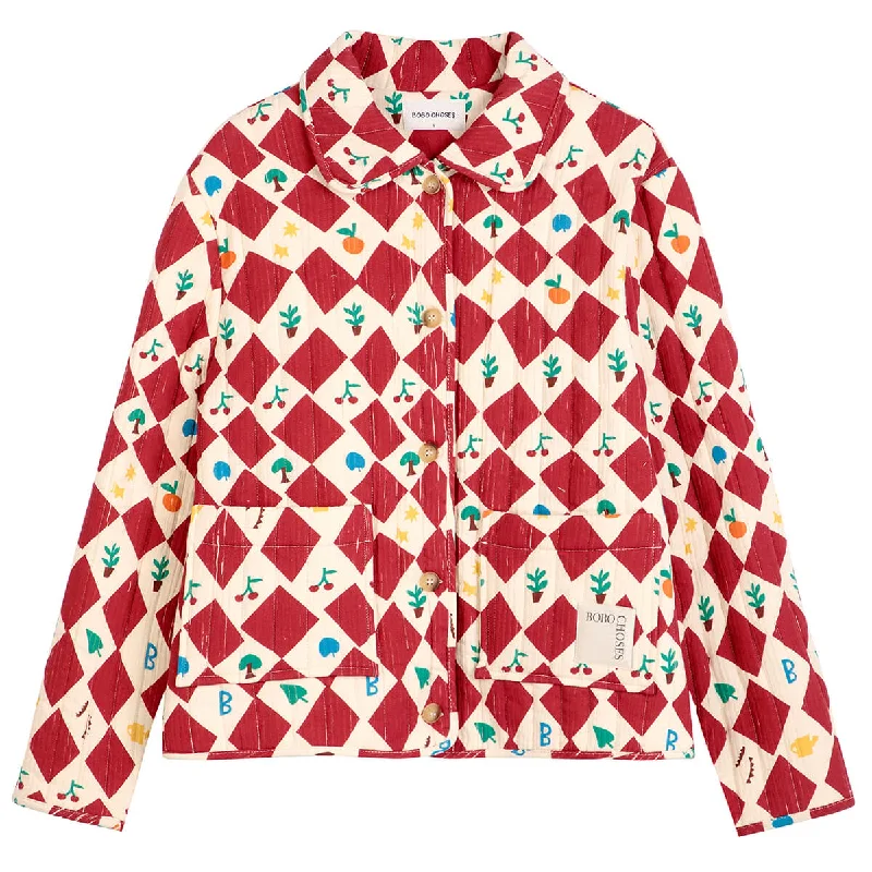 Harlequin Quilted Cropped Jacket by Bobo Choses Womenswear