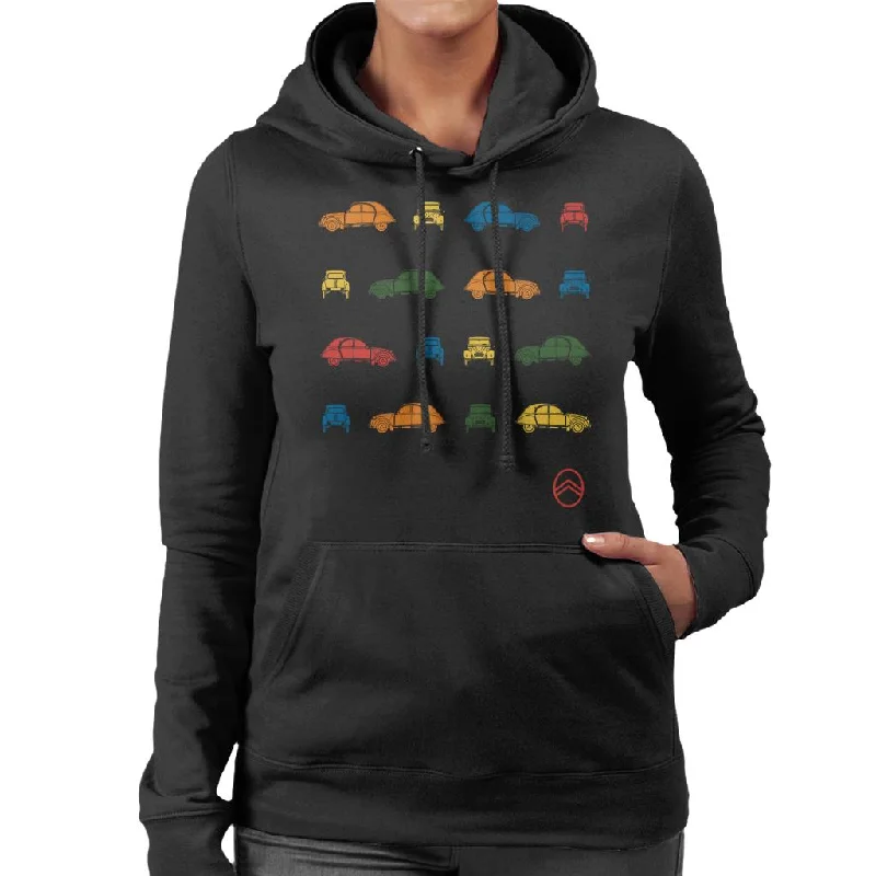 Citroën 2CV Pop Art Pattern Women's Hooded Sweatshirt