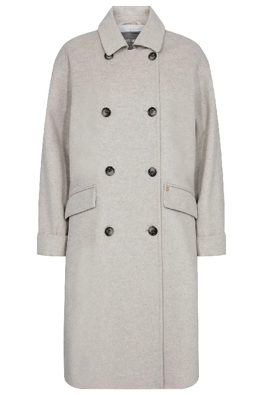 Mos Mosh 155530 Ecru Grey Venice Wool Coat