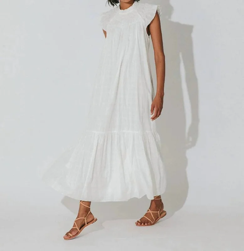 Malta Ankle Dress In Ivory