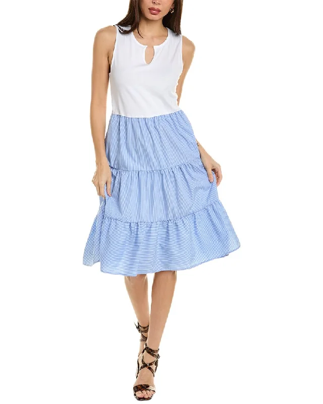 Ellen Tracy Tiered Midi Dress