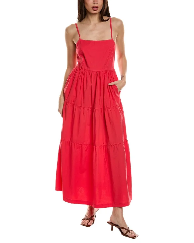 Monrow Poplin Maxi Dress