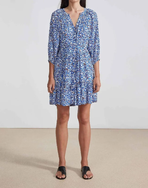 Mini Mitte Dress In Spagliato Floral Blue